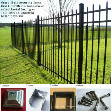 Anti tamaño de escala personalizado de acero valla protectora de empalizada